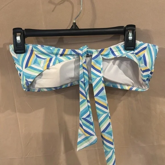 Source Unknown Blue and Yellow Geometric Bikini Top - Picture 2 of 2